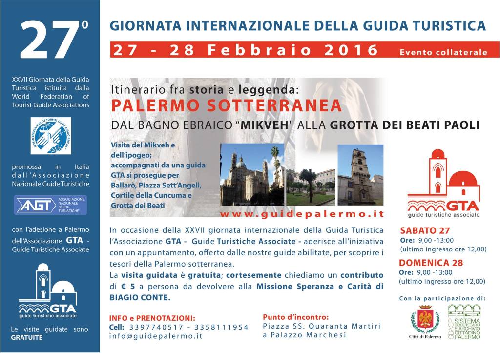 Palermo sotterranea- dal Bagno Ebraico Mikveh alla Grotta dei Beati Paoli